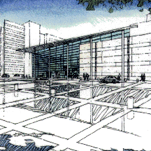 Auditorium rendering courtesy of RTKL